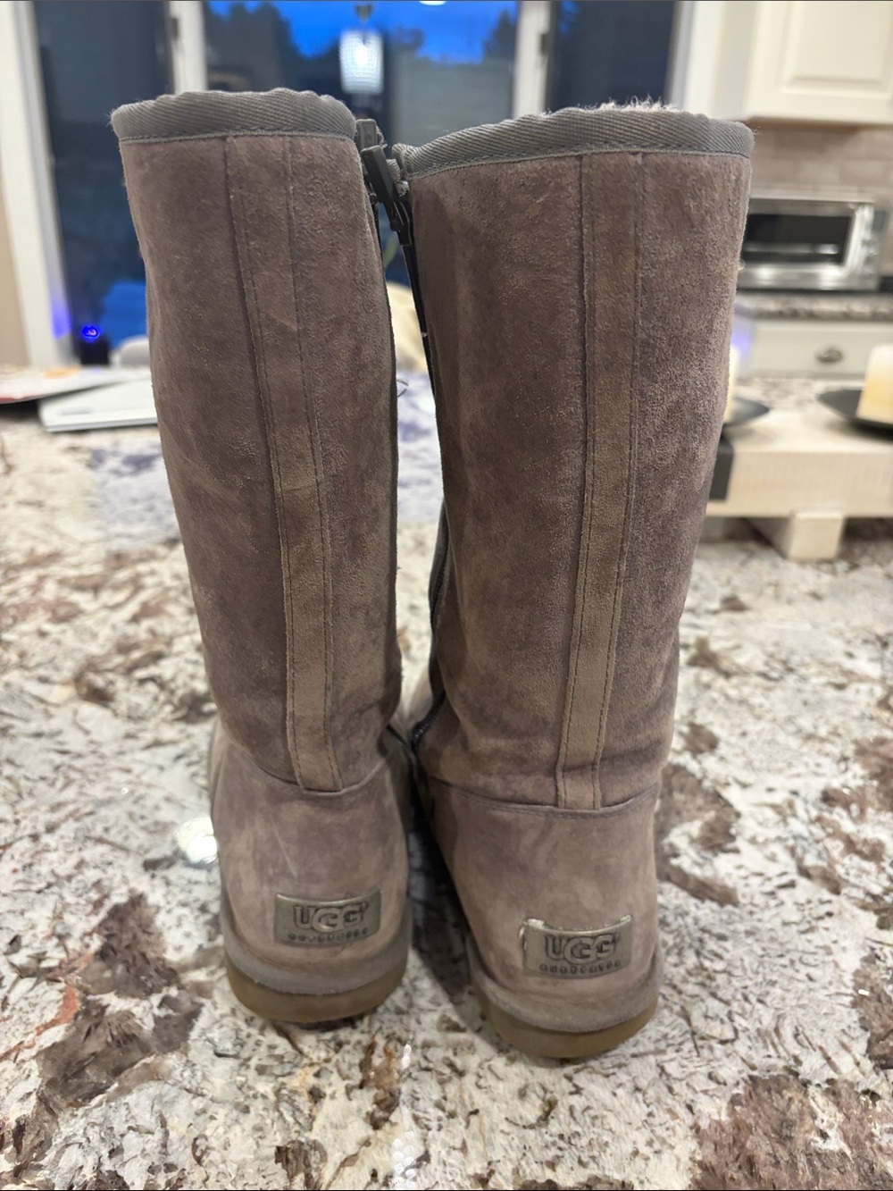 UGG Tall Suede Boots - Gray size 8
